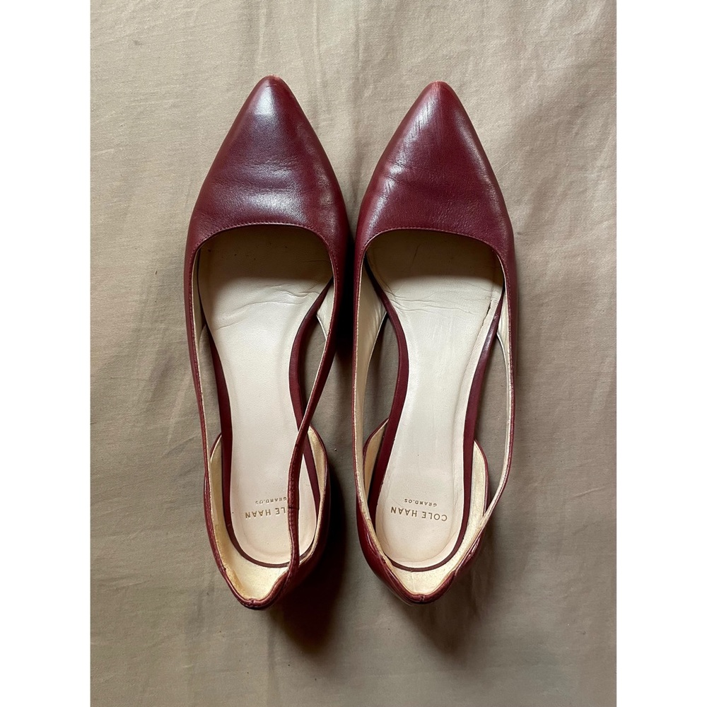 Cole Haan Burgundy Cut-out Flats